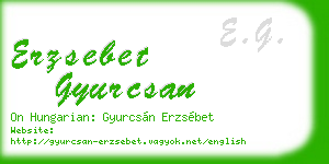 erzsebet gyurcsan business card